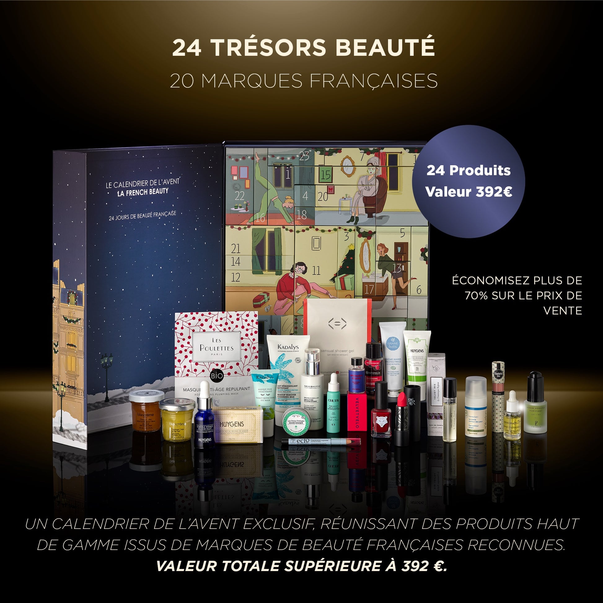 Calendrier de l’Avent Beauté La French Beauty – 24 produits clean & français